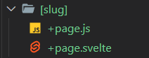 Sveltekit folder structure with a slug 