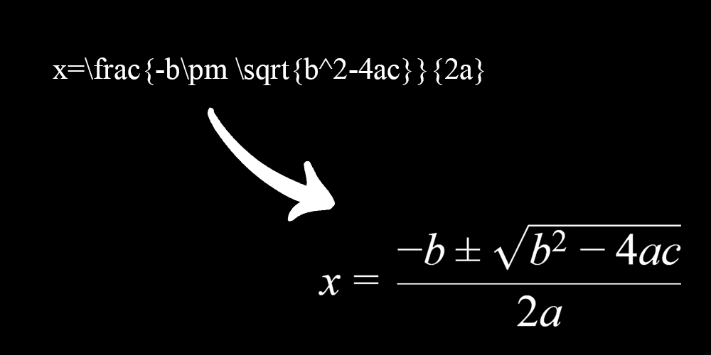 From TeX notation to rendered output 