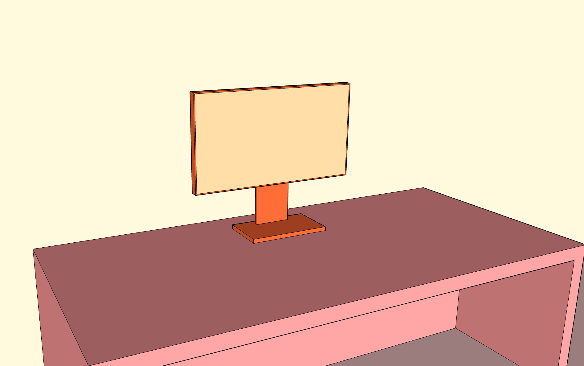 Sketchup model with solid colors